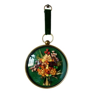 Medallion of Dried Flowers Decoration from La Viar, Göteborg, 1970s For Sale