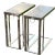 20th Century Flat Bar Chrome and Black Marble Top Cantilever Side Tables, Pair For Sale
