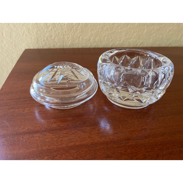 Glass Mid 20th Century Waterford Crystal Covered Dish For Sale - Image 7 of 12