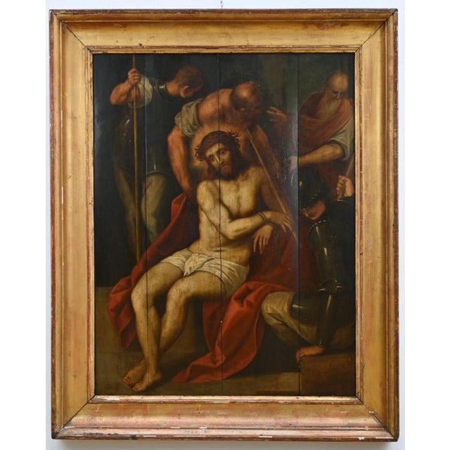 Circle of Jacopo Palma the Younger, Ecce Homo, 1500s-1600s, Painting, Framed For Sale - Image 6 of 7