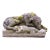 Cast Stone Dog Garden Statue With Moss Patina Mid 20th Century For Sale