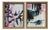 Lola Galanes, Compositions, 2009, Acrylic & Mixed Media on Cardboard, Framed, Set of 2 For Sale