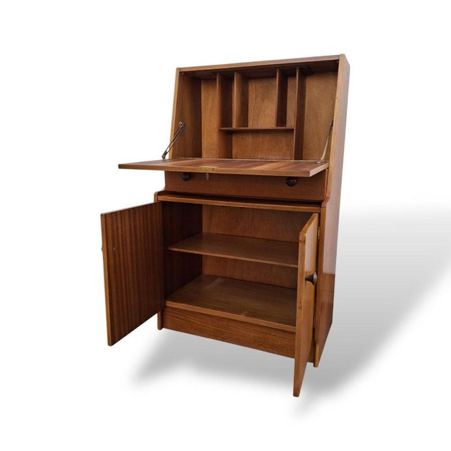 Wood Mid-Century Modern Remploy Teak Secretaire, 1960s For Sale - Image 7 of 9