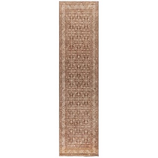 Doris Leslie Blau Antique Malayer Allover Warm Tan Runner In - c. 1920 For Sale