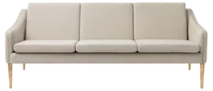 Mr Olsen Three-Seater Oak Linen Sofa by Warm Nordic