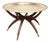 1950s Brass Tray Table · Chinese Export · Folding Spider Leg Base · Mahogany and Brass For Sale