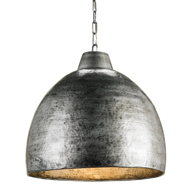 2020s Currey & Company Earthshine Steel Large Pendant For Sale - Image 5 of 5