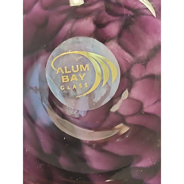 1980s Vintage Alum Bay Isle of Wight Swirl Glass Vase For Sale - Image 5 of 5