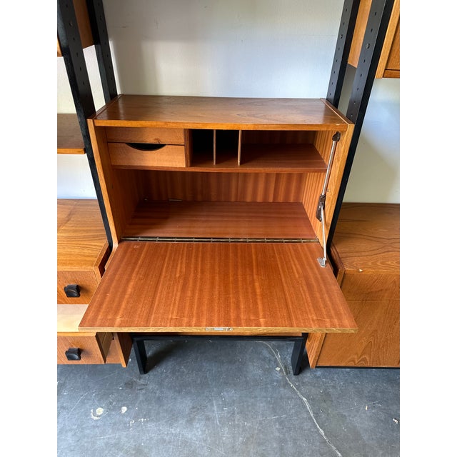 1960s Mid Century Modern Danish Teak Wall Unit For Sale - Image 9 of 10