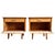 Beige Mid-Century Modern Danish Bedside Tables in Duo-Tone Wood, 1950s, Set of 2 For Sale - Image 8 of 11