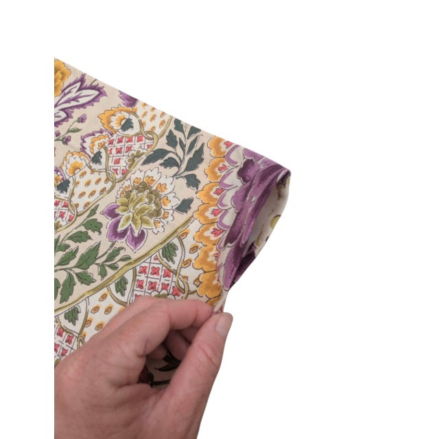 Late 20th Century Brunschwig Et Fils "Theodora" Botanical Fabric Panel 2.5 Yards For Sale - Image 5 of 15