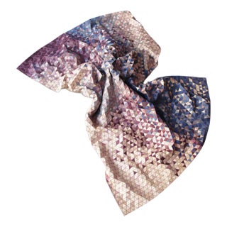 Blue-Violet Dyed Wooden Textile by Elisa Strozyk For Sale