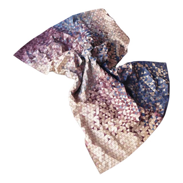 Blue-Violet Dyed Wooden Textile by Elisa Strozyk For Sale