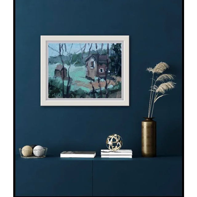 Wood Modern Contemporary Oil Painting Landscape For Sale - Image 7 of 12