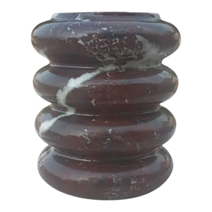 Rosso Levanto Handcrafted Marble Flower Vase – Elegant Decorative Accent for Home Decor
