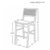 Matthew Izzo Home Astrid Cerused Oak Counter Stool With Woven Back and Rush Seat For Sale In New York - Image 6 of 7