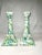 Late 20th Century Vintage Modern Coastal Splatterware Painted Ceramic Glazed Candlesticks, a Pair, Turquoise, Yellow, Chartreuse For Sale - Image 5 of 10