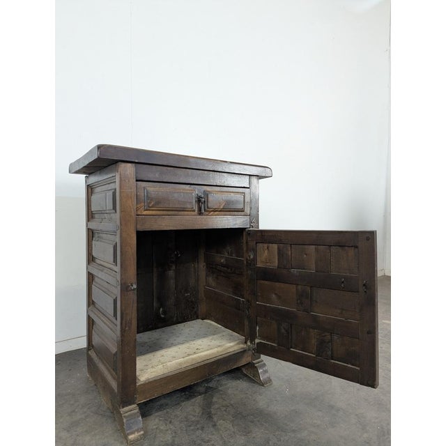 Spanish Bedside Table in Natural Wood For Sale - Image 4 of 7