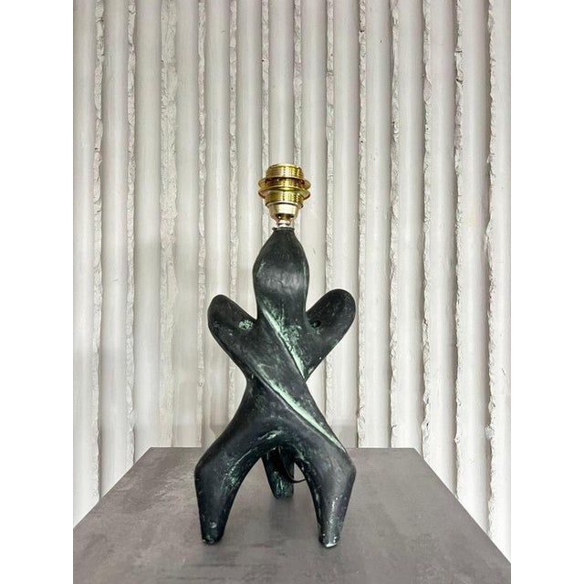 Handmade Sculptural Ceramic Table Lamp, 1970s For Sale - Image 9 of 12