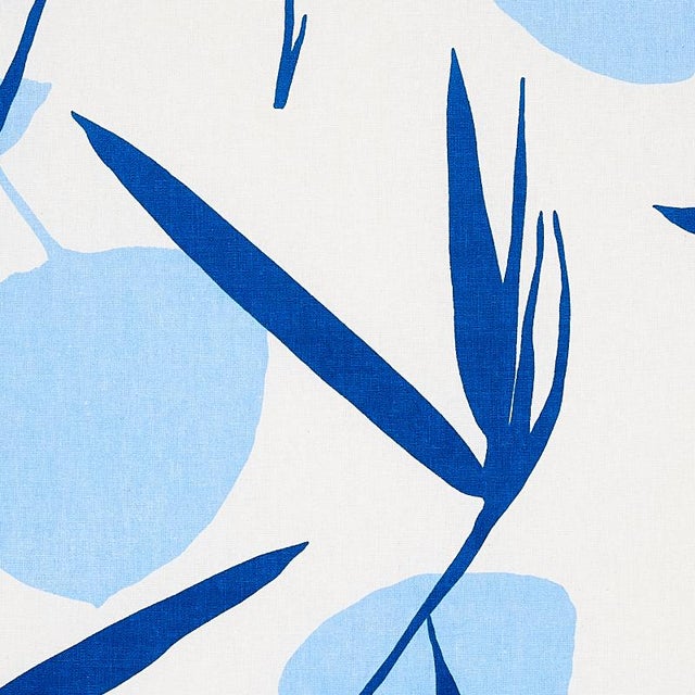 Art Deco Sample - Schumacher Joan Fabric in Blue For Sale - Image 3 of 4