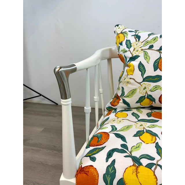 Modern Caracole Couture Italian Modern White Lounge Chairs Pair For Sale - Image 3 of 9