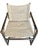 Campaign Attributed to Forbes for McGuire Vintage Campaign Safari Lounge Chairs in Woven Silk & Wood – Pair For Sale - Image 3 of 18