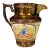 19th Century English Copper Lustreware Pottery Pitcher Jug With Classical Handpainted Figural Decoration For Sale