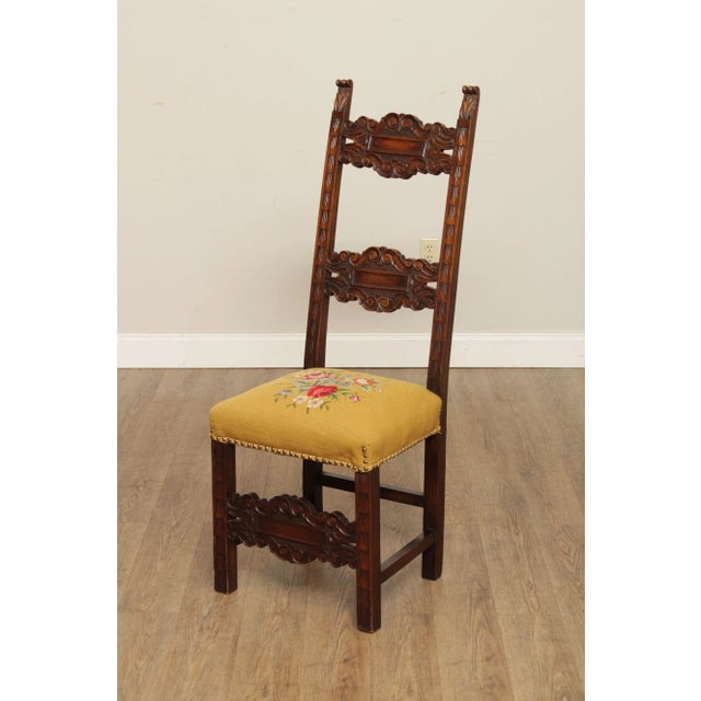 Antique Renaissance Revival Carved Accent Chair For Sale - Image 4 of 13