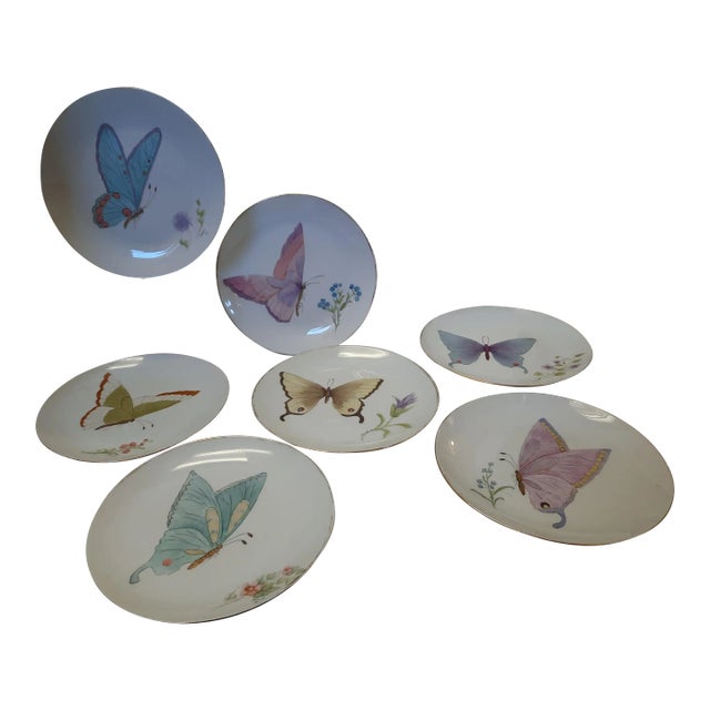 1980s Painted Plates - Set of 7 For Sale