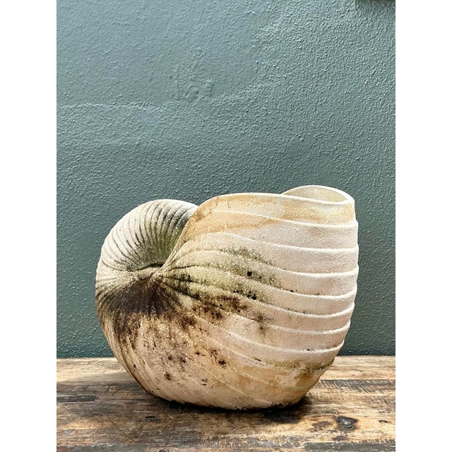 Late 20th Century Vintage Cast Nautilus Shell Planter For Sale - Image 5 of 12