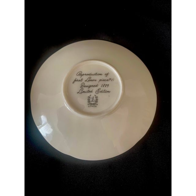 Lenox Reproduction of First Lenox Piece (#1) Designed 1889 Limited Edition Demitasse Cup & Saucer - 2 PCS Mint Condition. For Sale - Image 17 of 18