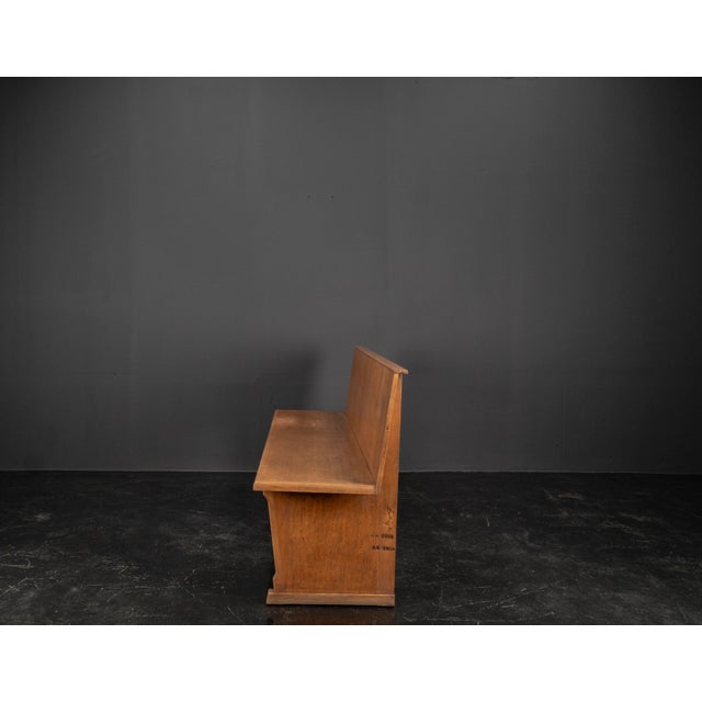 Bauhaus Vintage Oak Bench, 1960s For Sale - Image 3 of 18