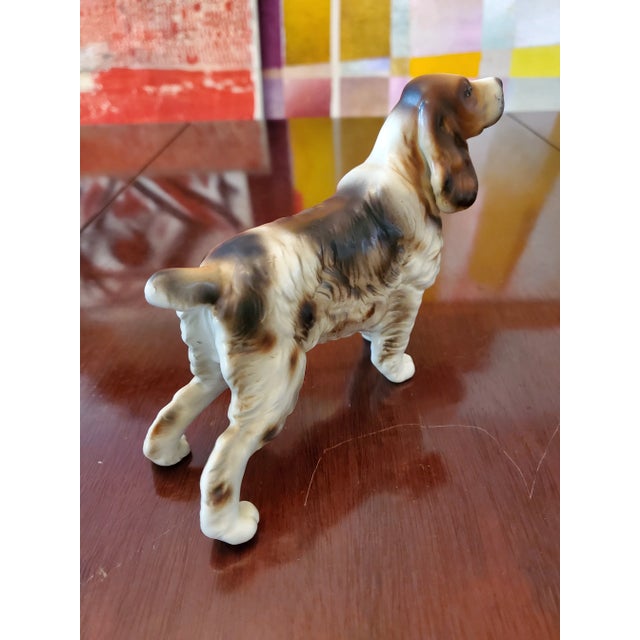 1930s Porcelain Dog Sculpture Lifelike For Sale - Image 4 of 4