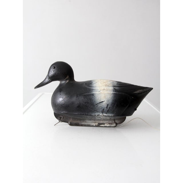 Black Vintage Neumann & Bennetts Plasti-Duk Scaup Duck Decoy With Weight For Sale - Image 8 of 16