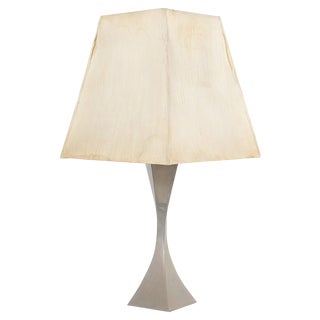 Mid-Century Metal Pyramidal Table Lamp, 1960s For Sale