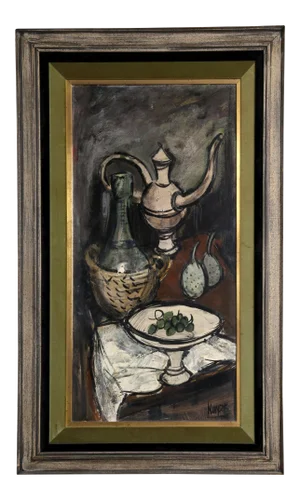 Nature Morte, Mid Century Oil Painting by Mayze Becker
