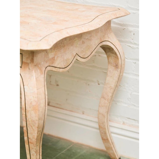 Mid 20th Century Maitland-Smith Pink Tessellated Stone Finish Desk, Attributed For Sale - Image 4 of 12