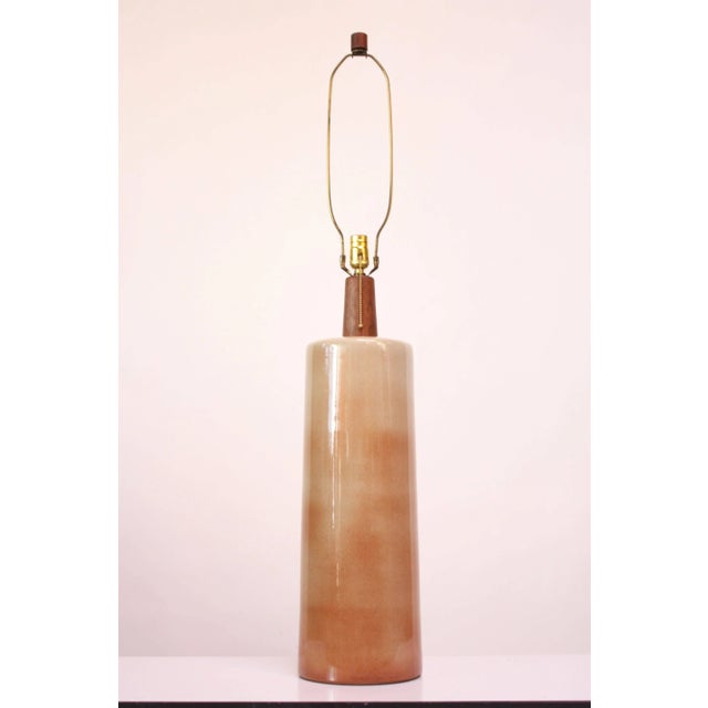 Mid-Century Modern Large Stoneware Table Lamp by Martz for Marshall Studios For Sale - Image 3 of 11