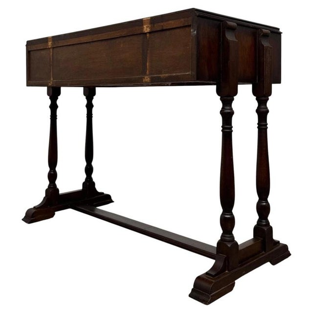 Antique Carved Oak Occasional Side Table For Sale - Image 6 of 11