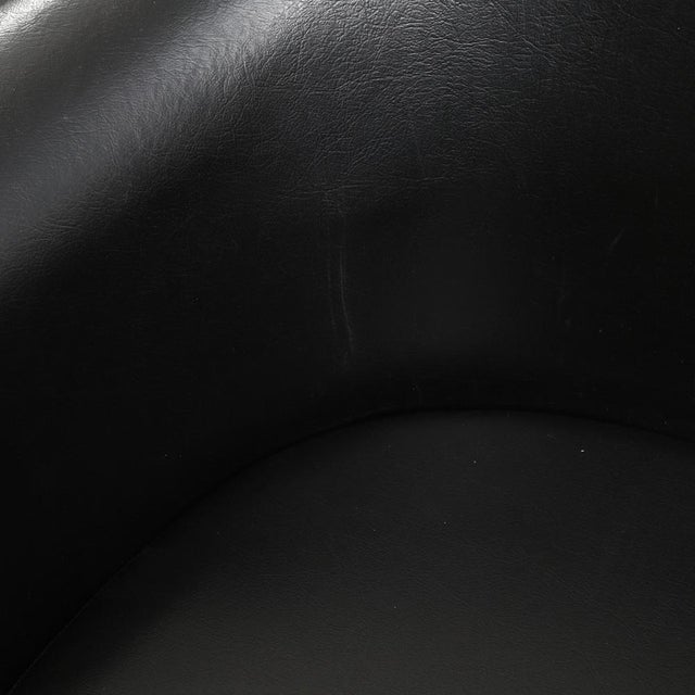 Vintage Swivel Chairs in Black Synthetic Leather with Chrome Bases, 1990, Set of 2 For Sale - Image 11 of 17