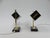 Black Small Mid-Century Brass, Black & White Bedside Table Lamps, 1950s, Set of 2 For Sale - Image 8 of 18
