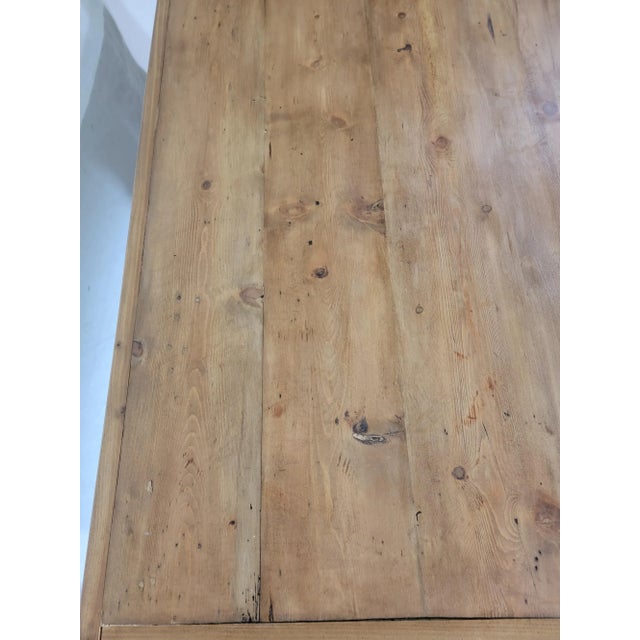 Antique English Island Block With Two Drawers For Sale - Image 9 of 13