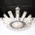 1930s Art Deco Geometric Frosted Glass & Nickeled Starburst Chandelier Signed Degué For Sale - Image 5 of 18
