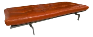 Mid 20th Century Modern Tufted Leather Daybed