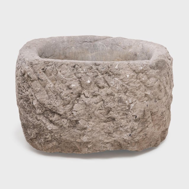 Contemporary Chinese Horseshoe Stone Basin, C. 1850 For Sale - Image 3 of 4