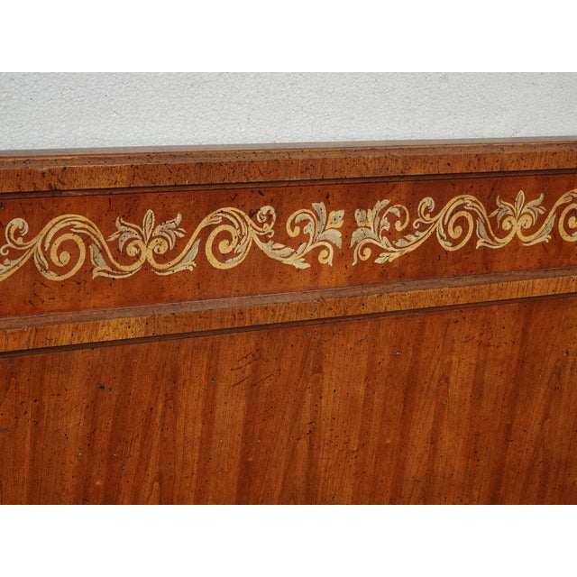 Vintage Mid Century Modern Brown Low Profile King Headboard For Sale In Los Angeles - Image 6 of 12