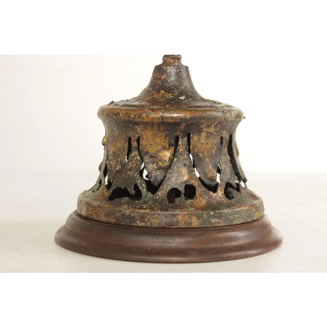 Wood Vintage Brutalist Foliate Plant Iron Sculpture For Sale - Image 7 of 13