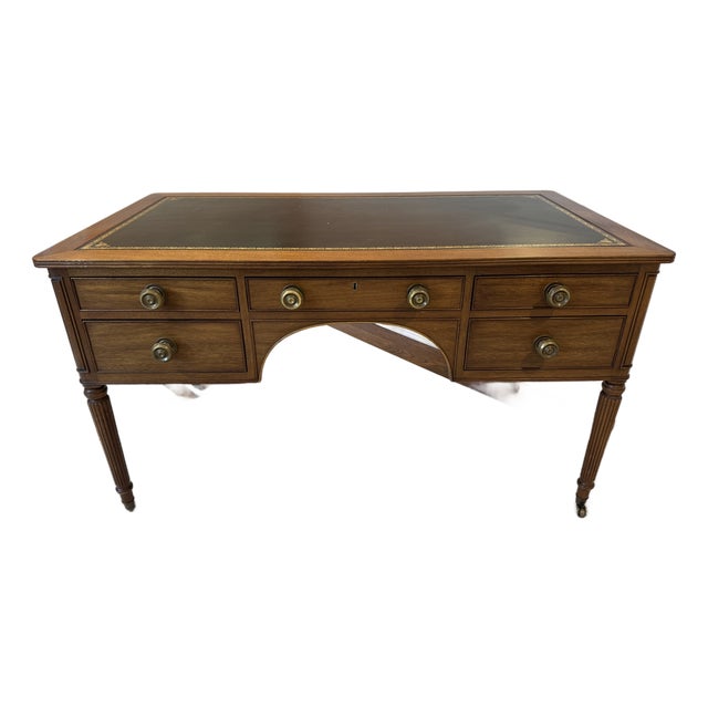 Mid 20th Century English Neoclassical Sheraton Style Desk by Kittinger Desk For Sale