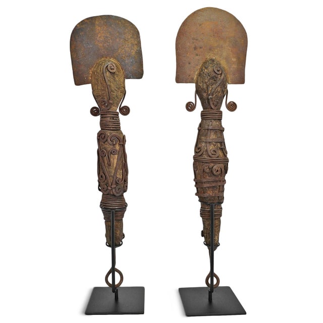 Metal Antique African Ibibio Cross River Nigerian Figure Sculpture For Sale - Image 7 of 8