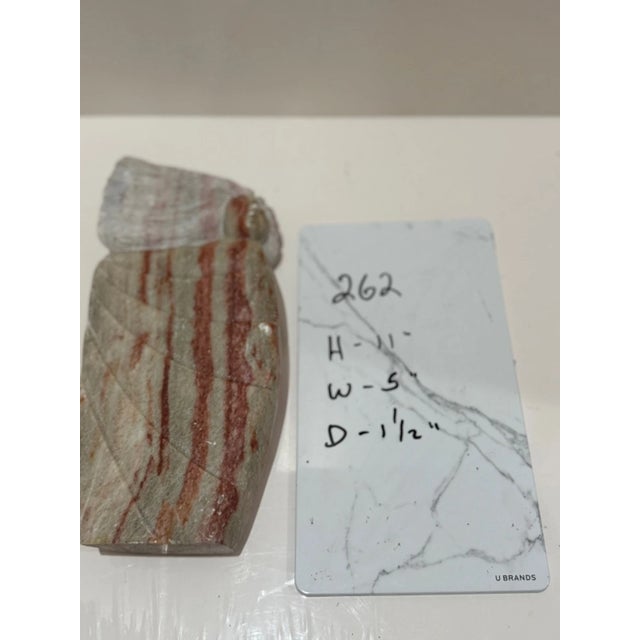 Late 20th Century Hand-Carved Mexican Onyx Stone Sculpture “Wind Figure” Signed For Sale In Atlanta - Image 6 of 6
